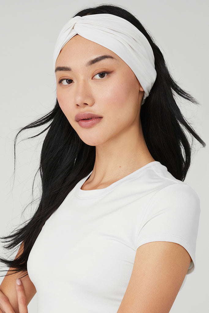 Alosoft Headband White Alo Yoga