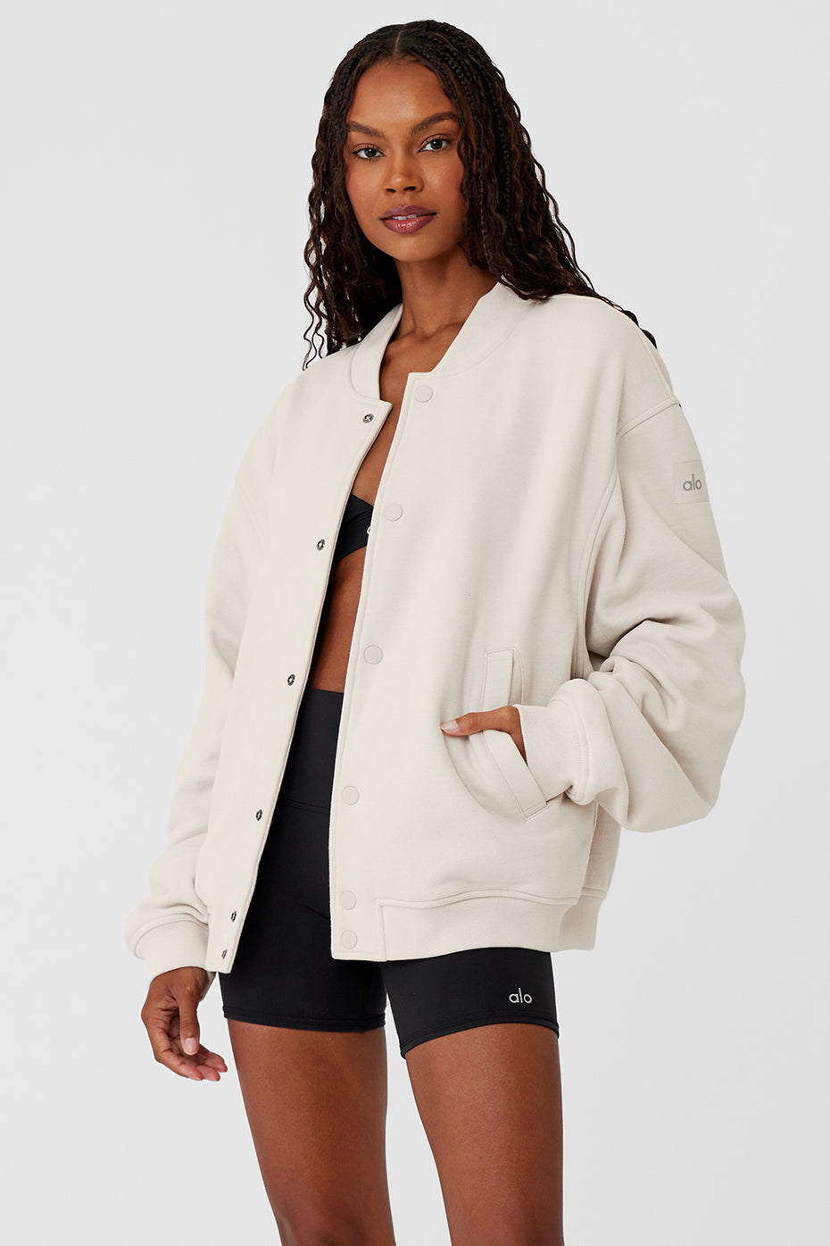 G.O.A.T Jacket - Bone  Women outerwear jacket, Varsity jacket, Outerwear  jackets