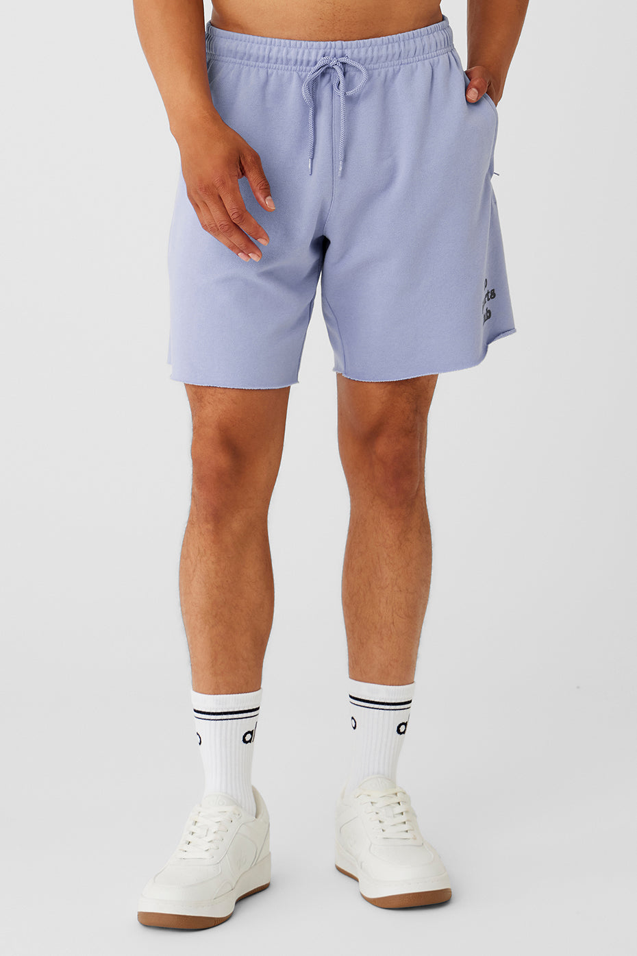 Sports Club Palms Chill Short - Icy Purple/Dark Grey | Alo Yoga