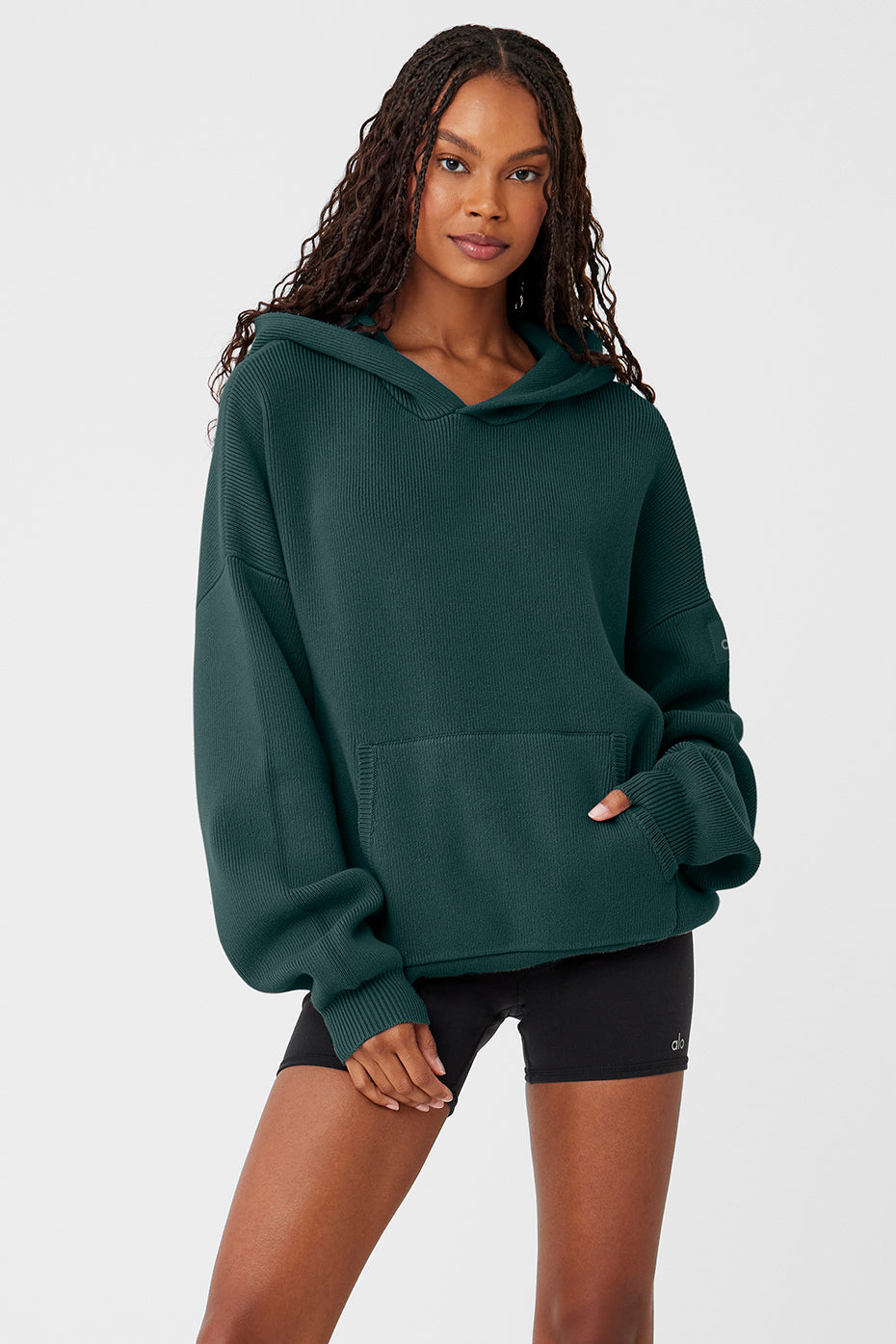 Scholar Hooded Sweater - Midnight Green - Midnight Green / XS