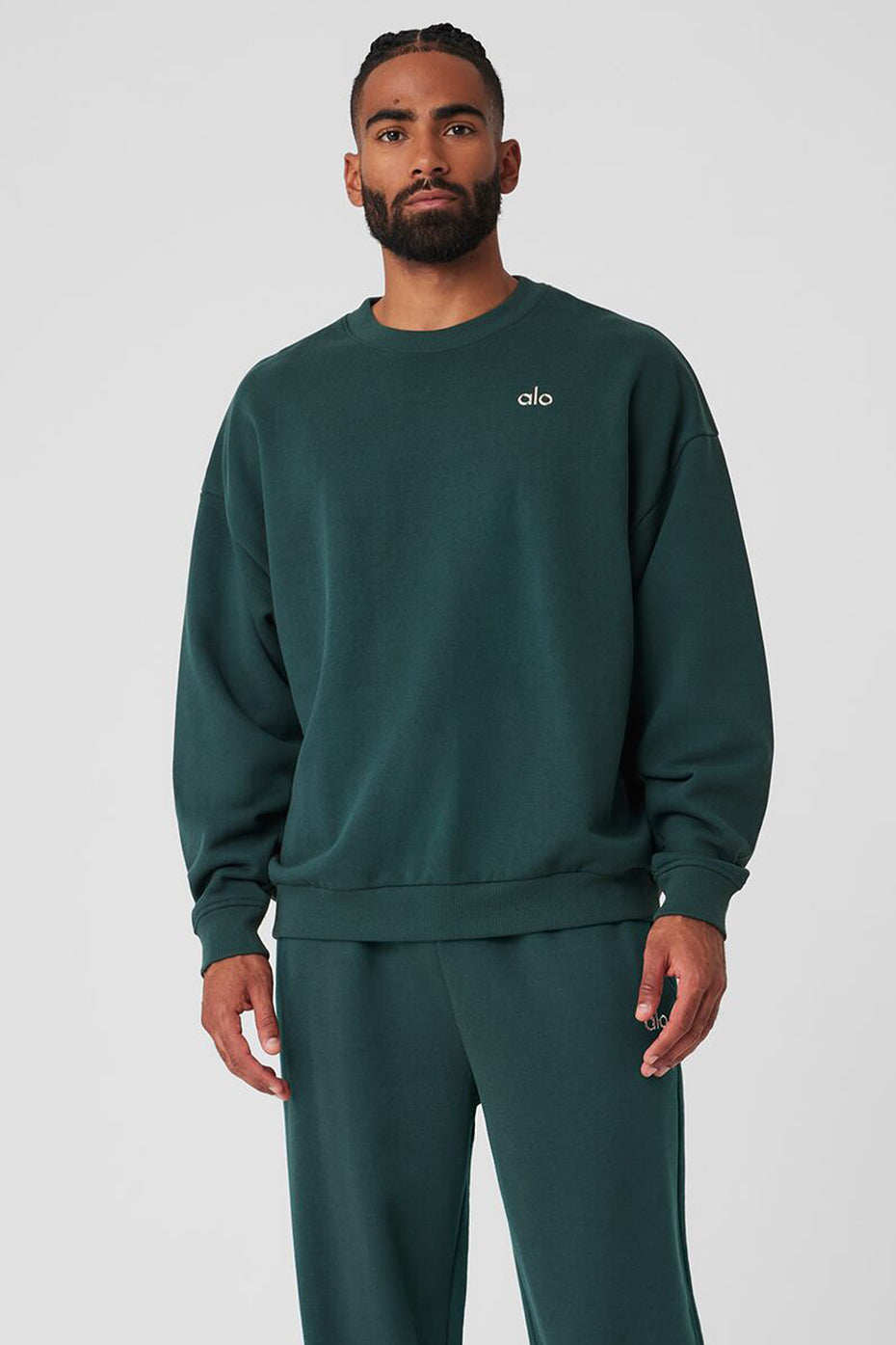 Dark green crew outlet neck