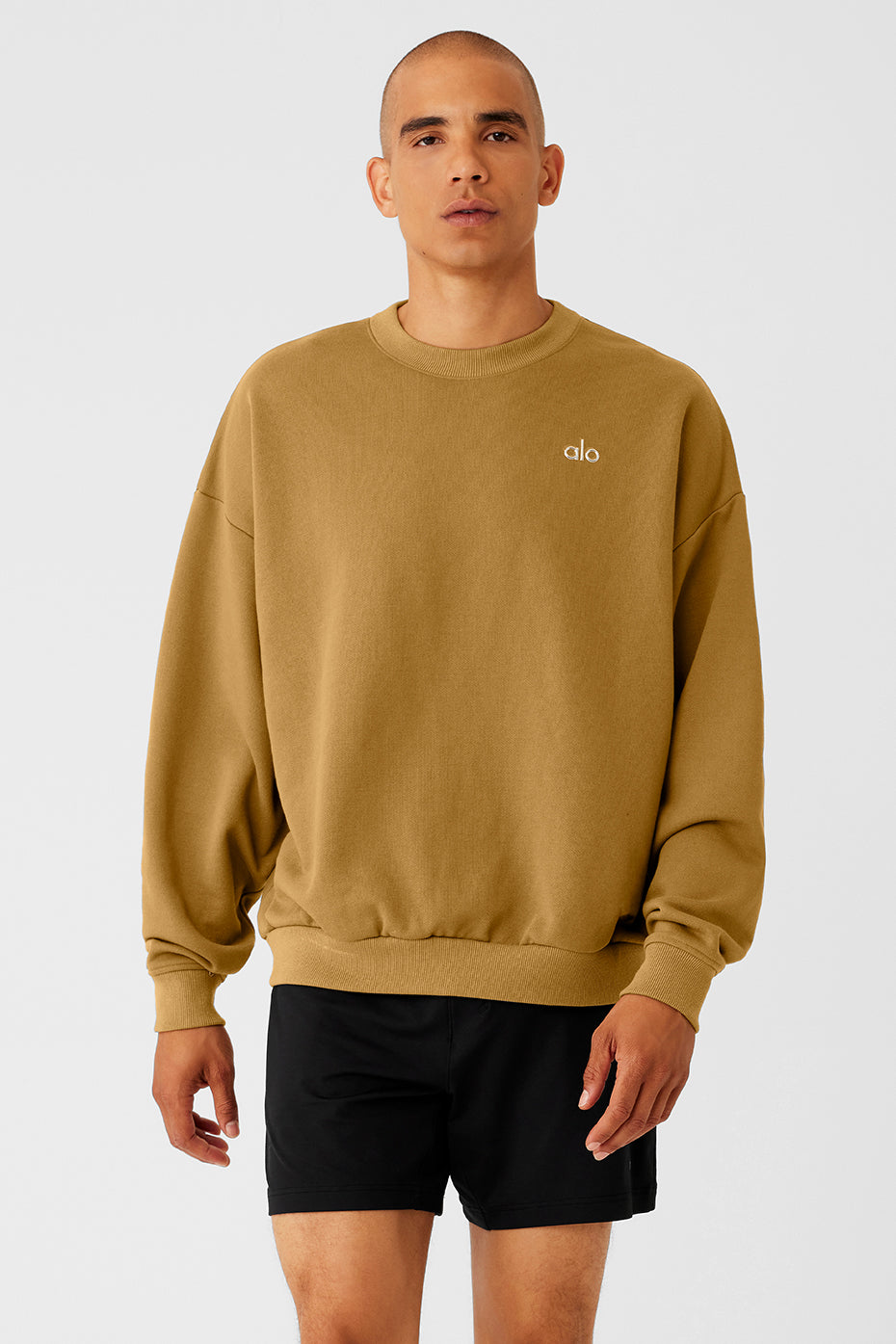 Accolade Crew Neck Pullover Golden Olive Branch Alo Yoga