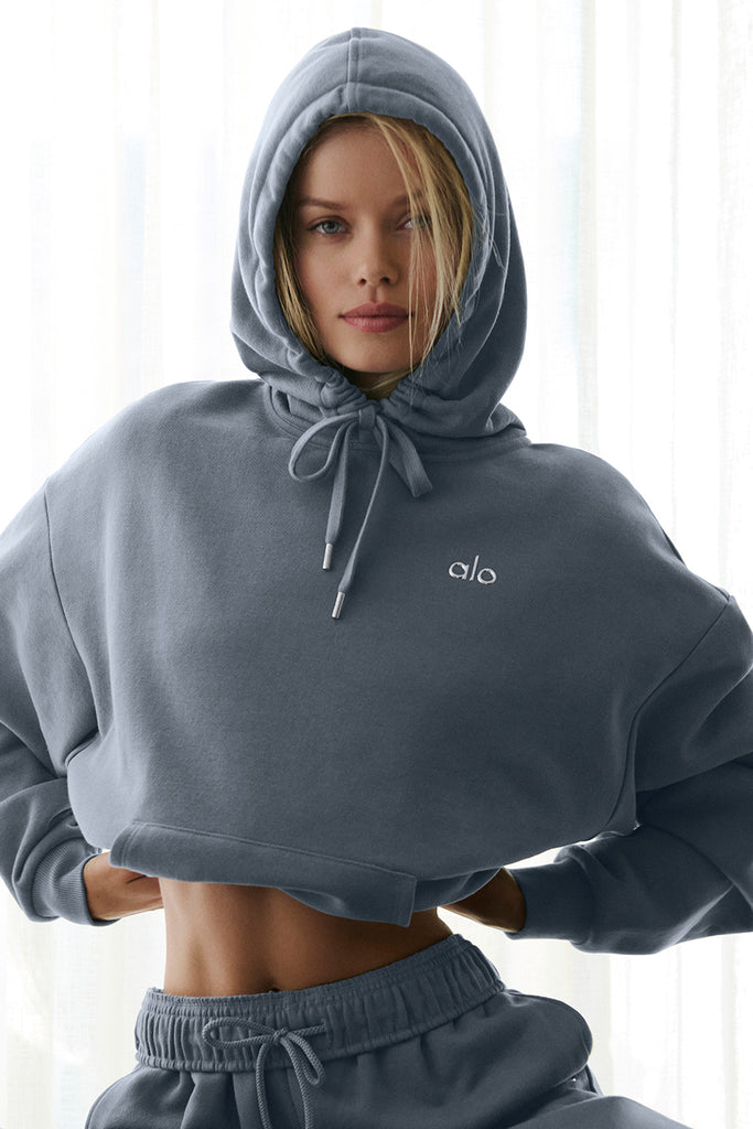 ALO YOGA Dark Olive Green Accolade outlet Hoodie Size XS $128