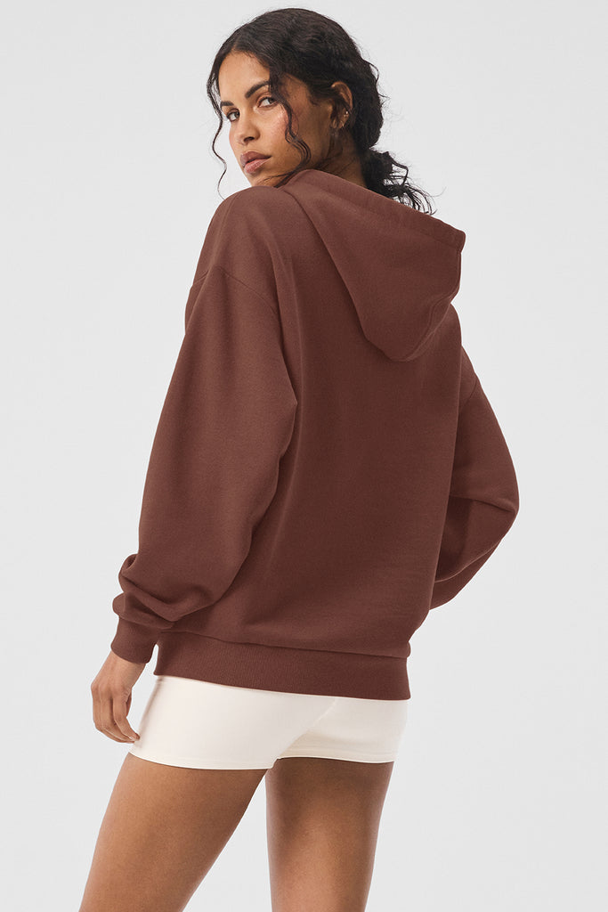 ALO Yoga Refresh Pullover Sweatshirt 2024 in Chestnut