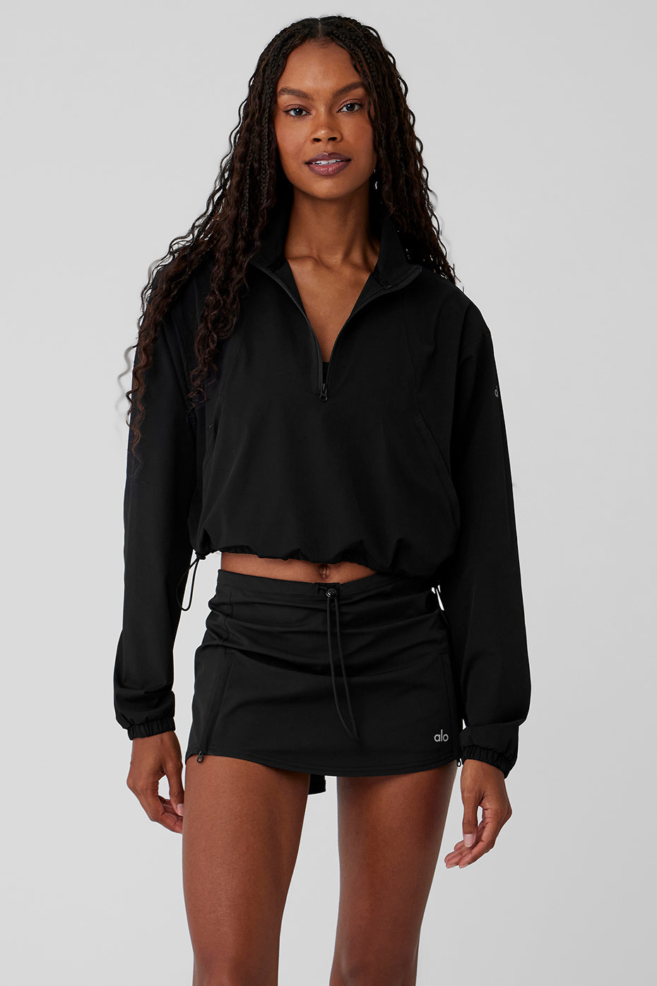 Cropped Elevation Coverup - Black