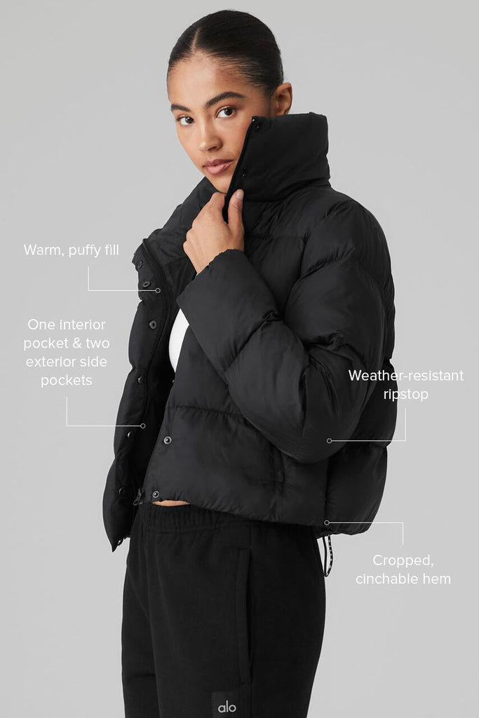 Alo Yoga: JUST DROPPED: VELOUR GOLD RUSH PUFFER