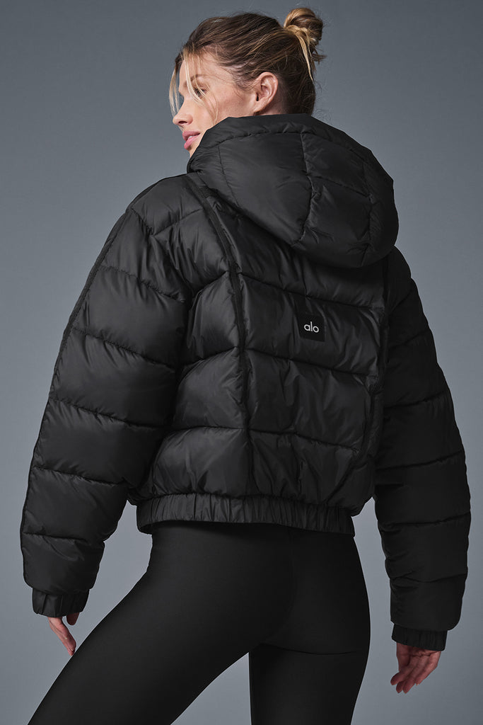 Yoga store silver puffer jacket- SX