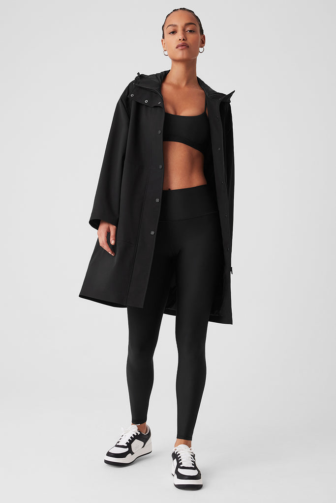 Rain Or Shine Long Coat Black Alo Yoga