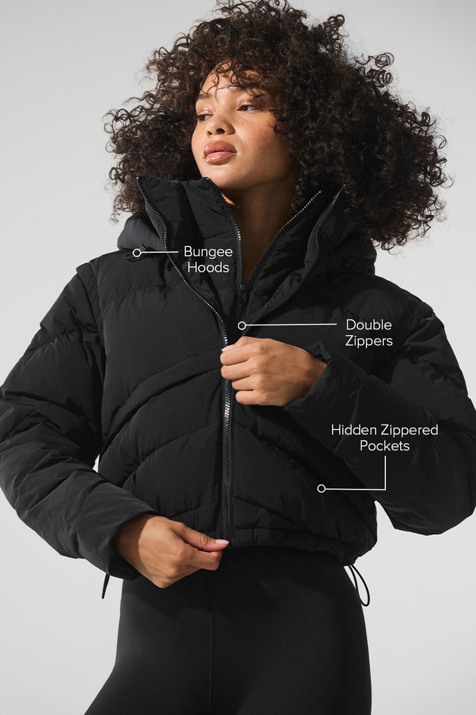 Store Yoga silver puffer jacket- SX