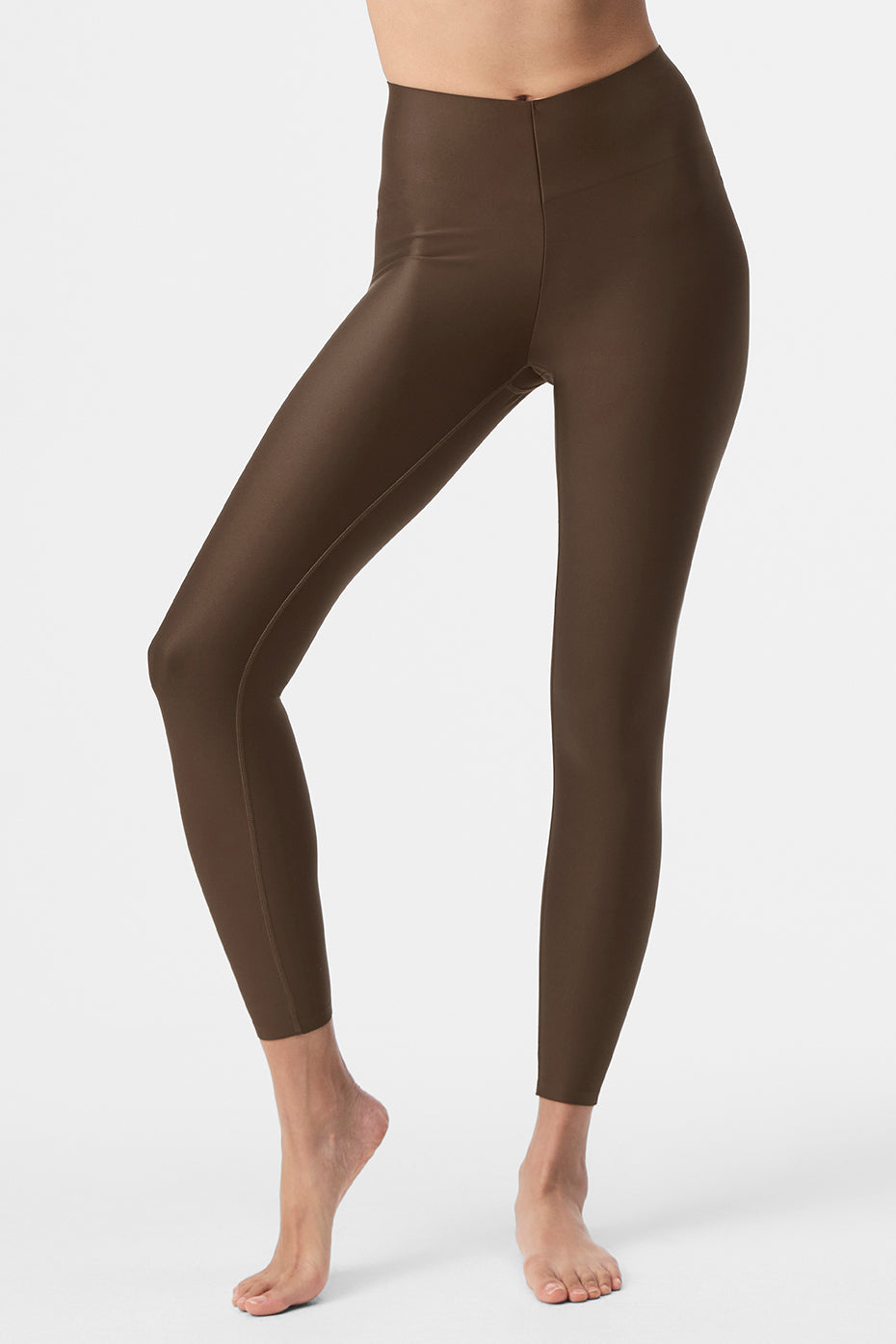 Alo Yoga Ribbed shops High-Waist Blissful Leggings in Espresso