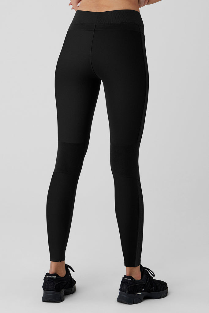 Alo Yoga Black High-Waist Alosoft Highlight Legging - ShopperBoard