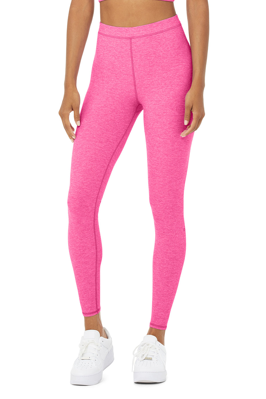 High-Waist Alosoft Flow Legging - Neon Pink Heather | Alo Yoga