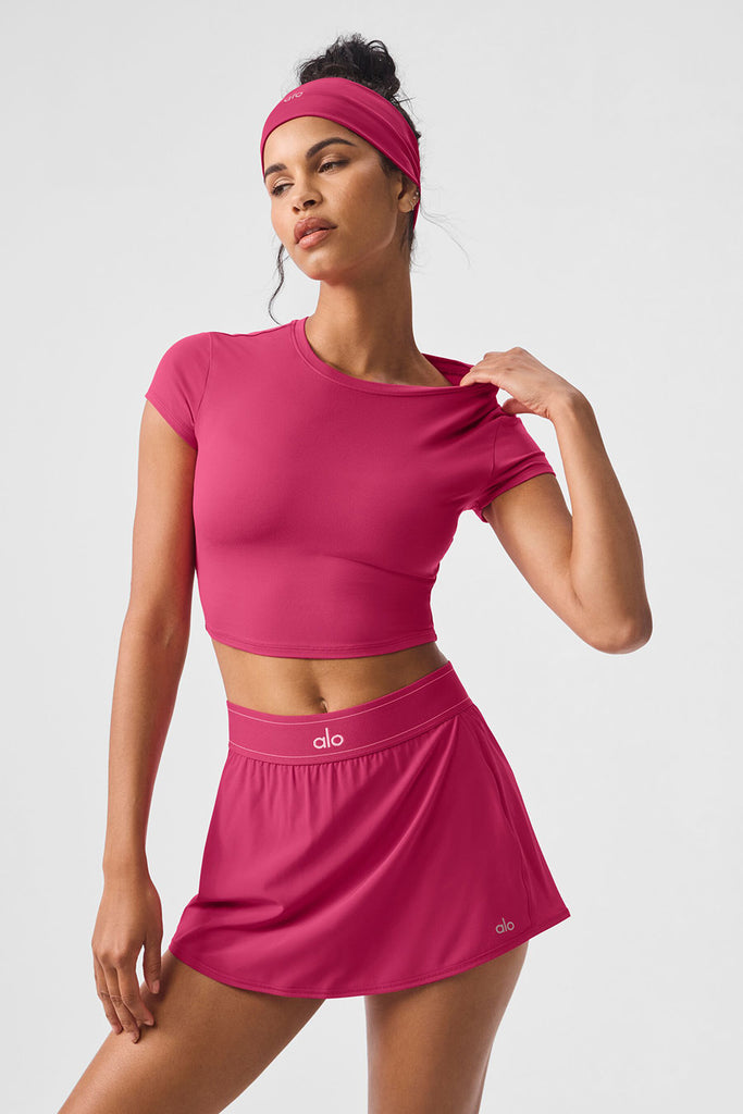 Alo yoga Pink crop newest hoodie