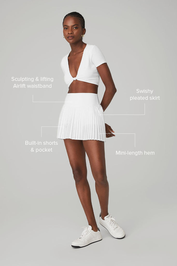 Alo Yoga, Grand Slam Tennis Skirt - White