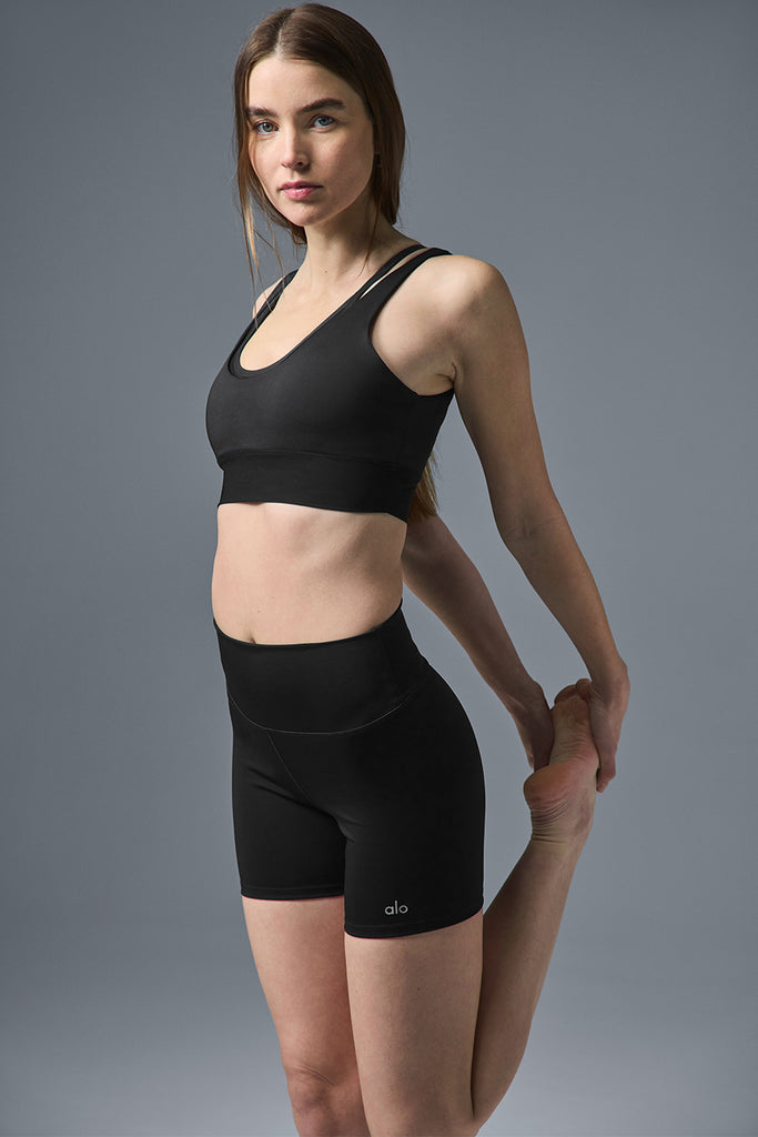 High-Waist Airlift Short in Espresso by Alo Yoga