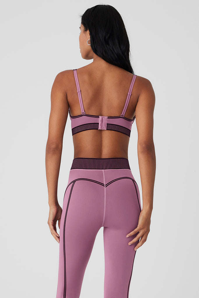 Buy Alo Airlift Intrigue Cutout Stretch Sports Bra - Purple At 50% Off