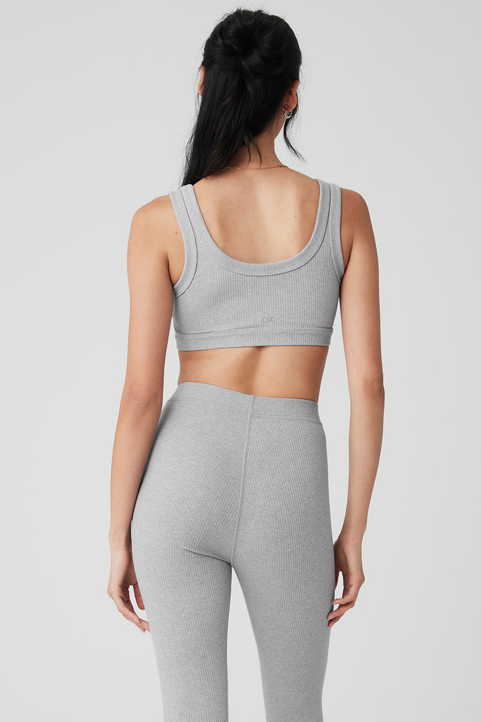 Alo XS Togetherness Sports bra in Eclipse Heather