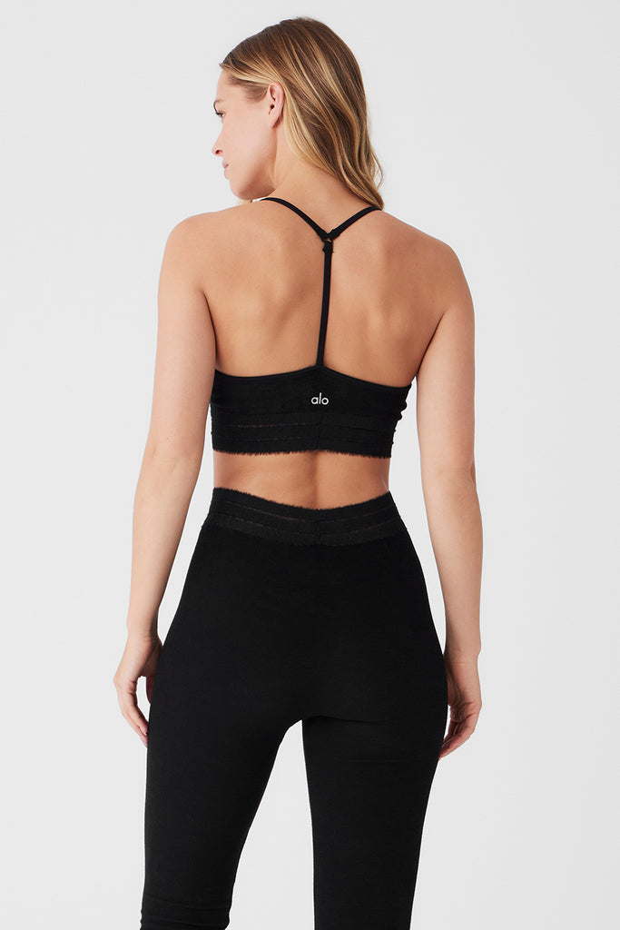 ALO Yoga, Intimates & Sleepwear, Alo Yoga Sports Bra Size Xs Black Gray  Patterned Reversible Comfort Wide Strap