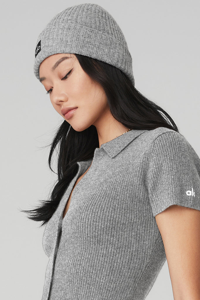 Cashmere Beanie Dove Grey Heather Alo Yoga