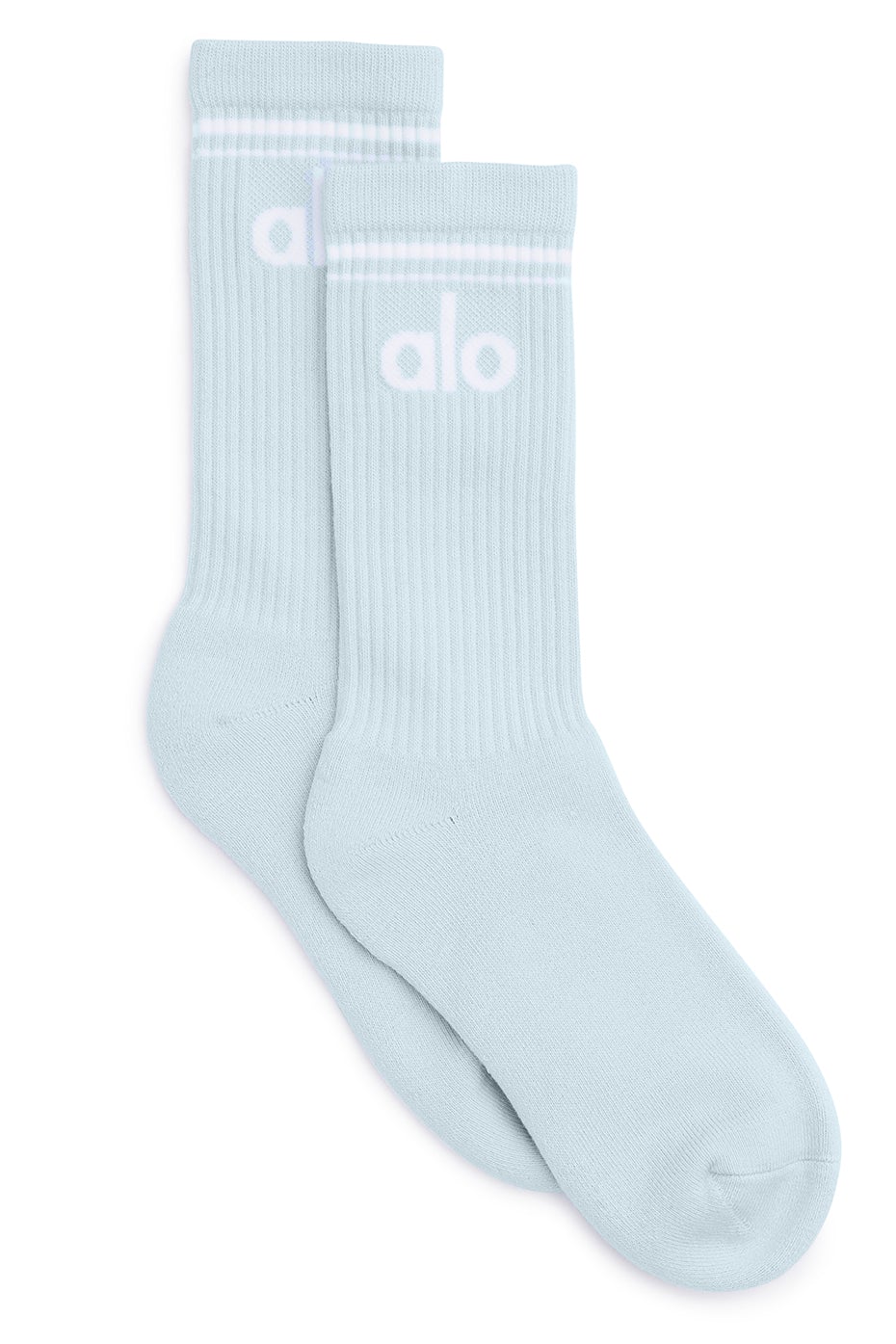 Alo Yoga® Throwback Socks - Powder Blue/white