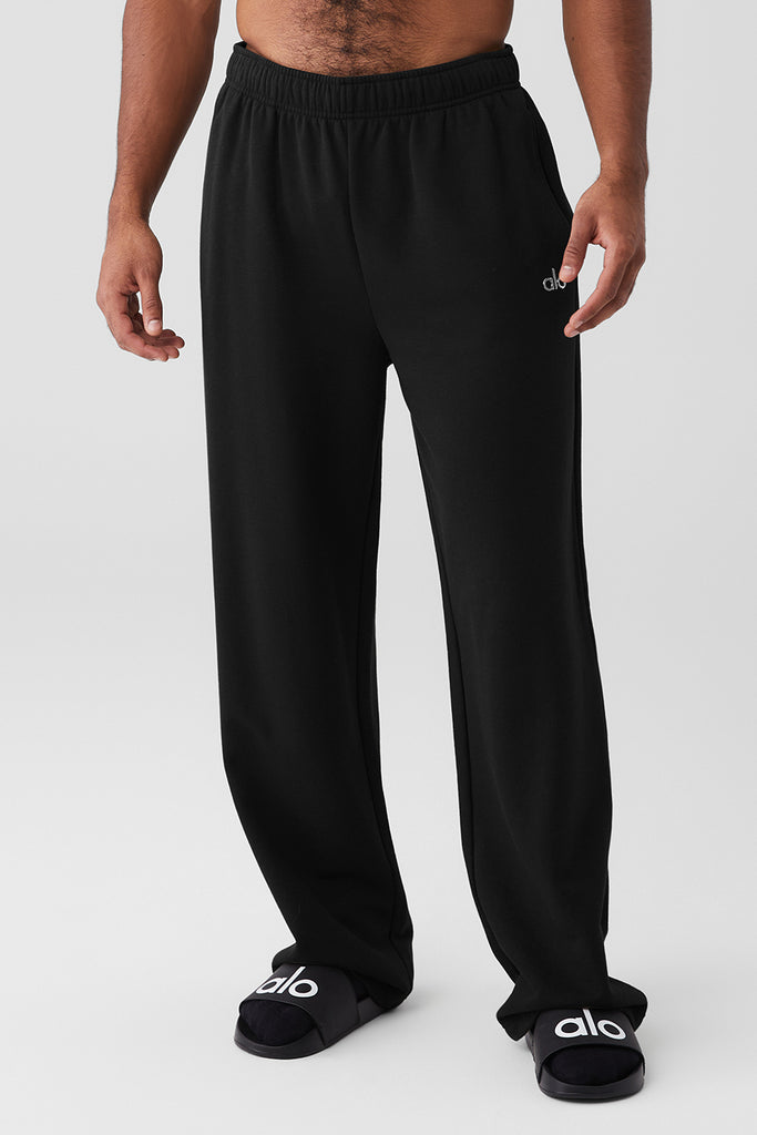 Straight-cut Sweatpants - Black - Ladies