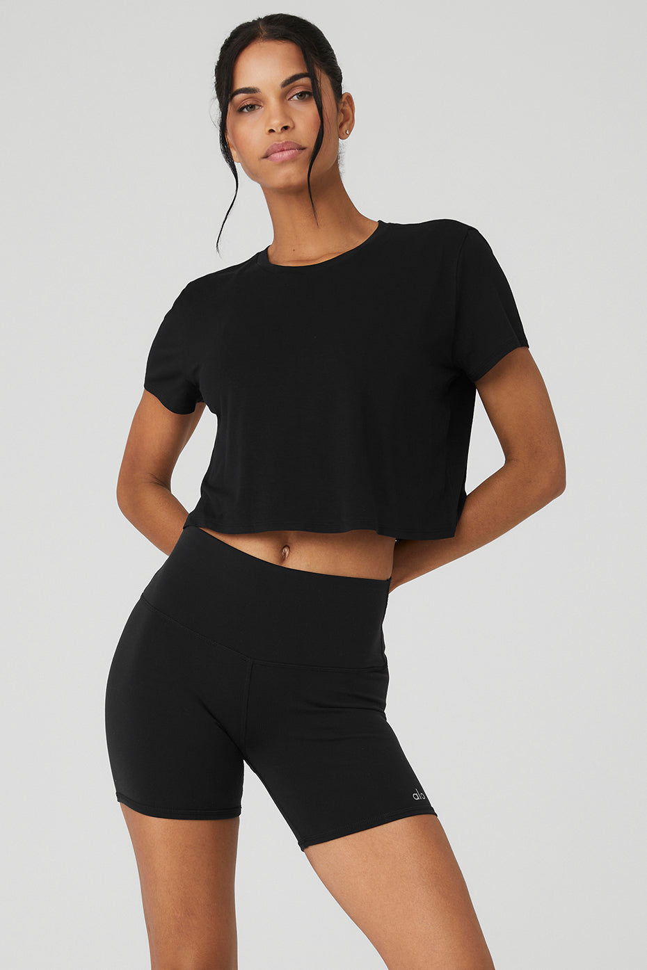 Cropped All Day Short Sleeve - Black