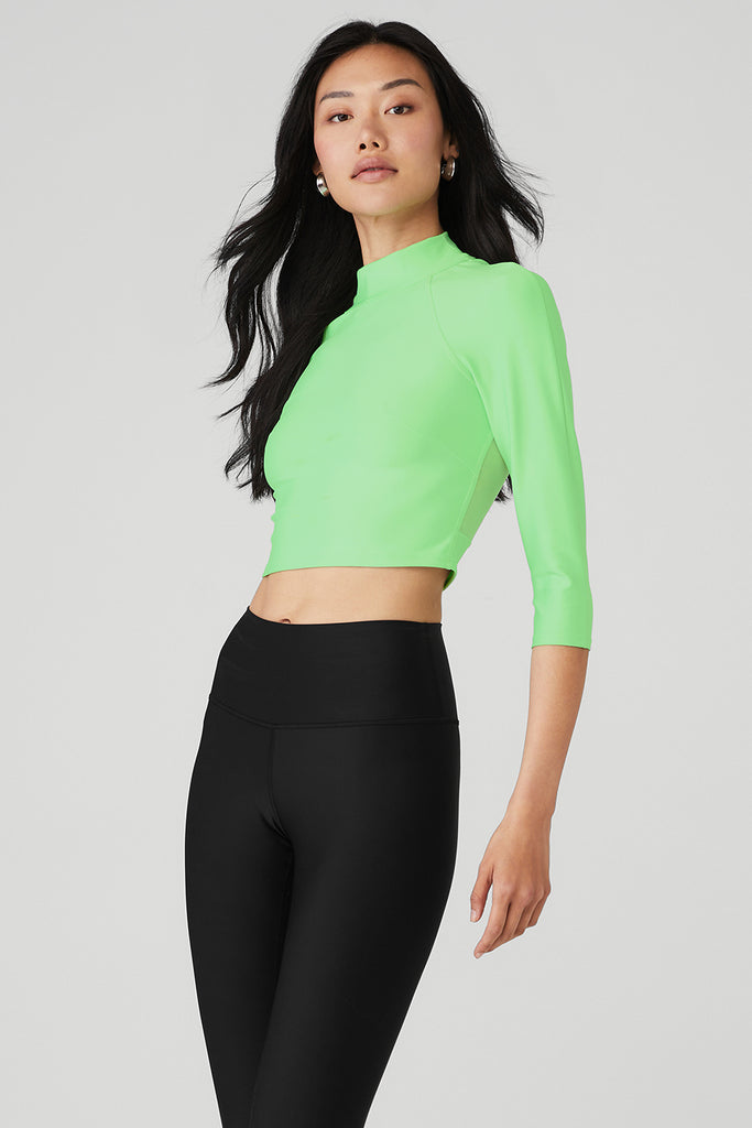 Alo Yoga Archer Fitted Airlift Long Sleeve Black