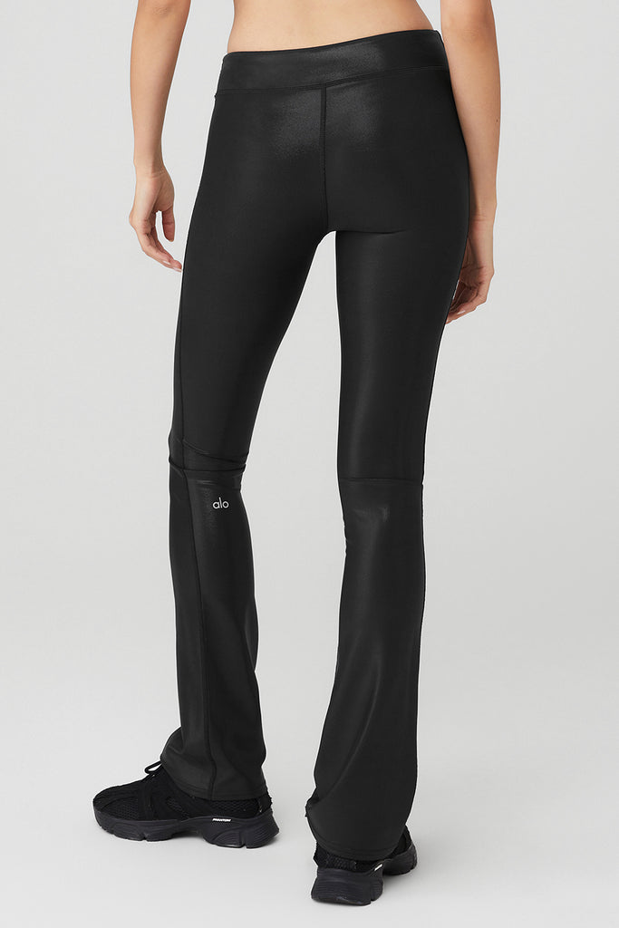 alo High Waisted Ripped Warrior Legging Black W5555R - Free Shipping at  Largo Drive