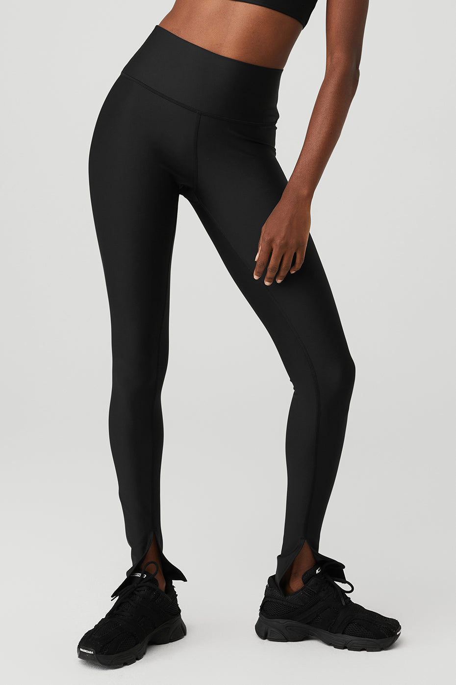 ALO Women's Size S - Black Ripped Leggings Waist Compression Skinny Full  Length
