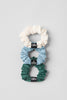 Fresh Mini Scrunchie 3-Pack - Celestial Blue/Winter Ivy/Ivory