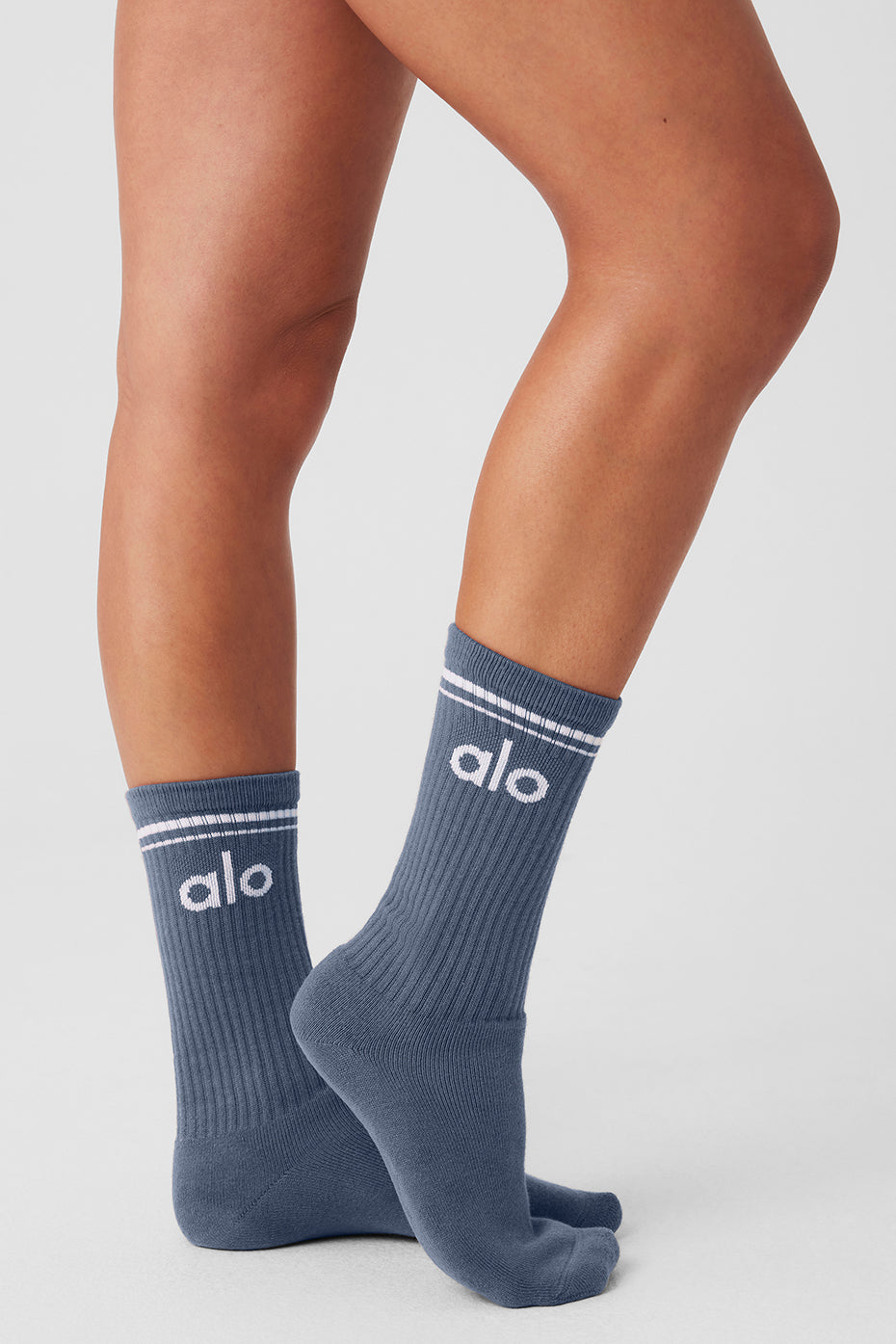 Unisex Throwback Sock Bluestone White Alo Yoga