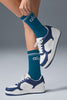 Unisex Throwback Sock - Eclipse Blue/White