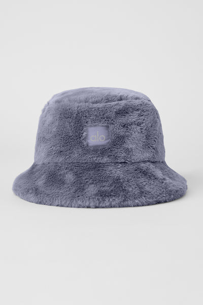 Faux Fur Bucket Hat in Black, Size: Medium/Large | Alo Yoga