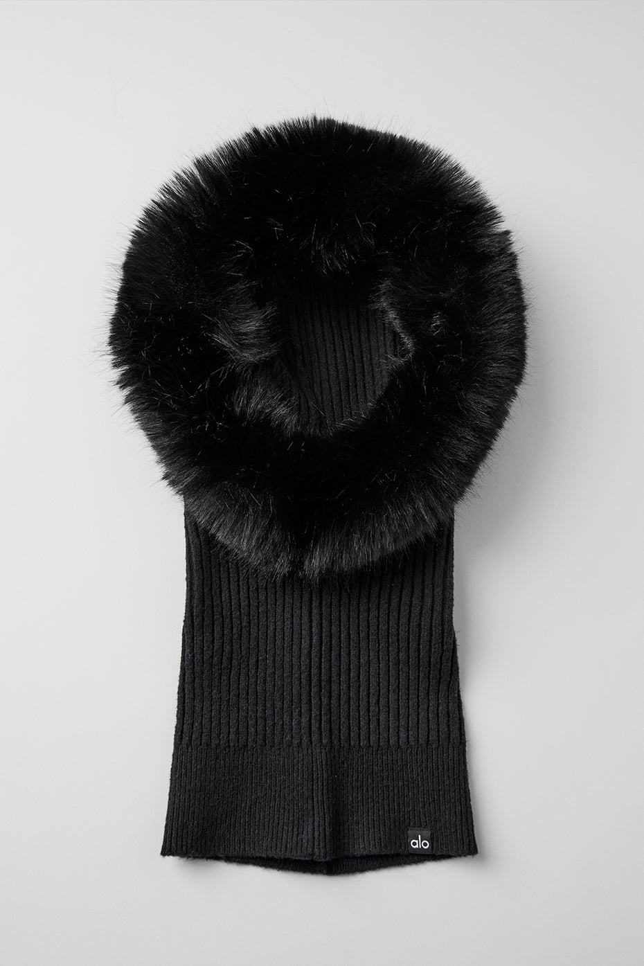 Opulent Faux Fur Wintersun Balaclava Black Alo Yoga