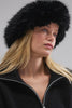 Courchevel Cashmere Faux Fur Beanie - Black