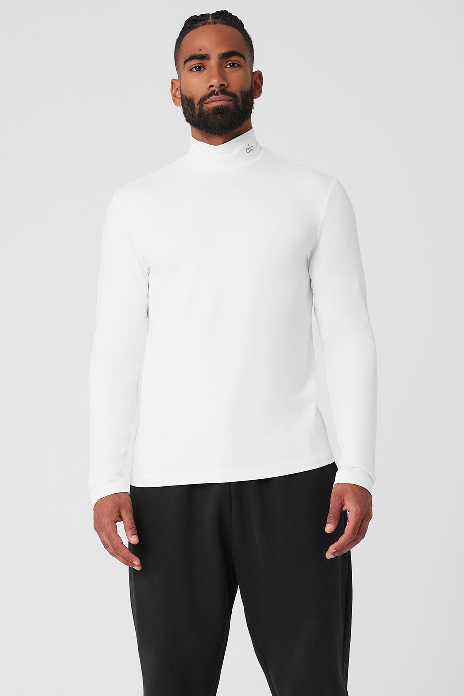 Conquer Reform Mock Neck Long Sleeve White Alo Yoga