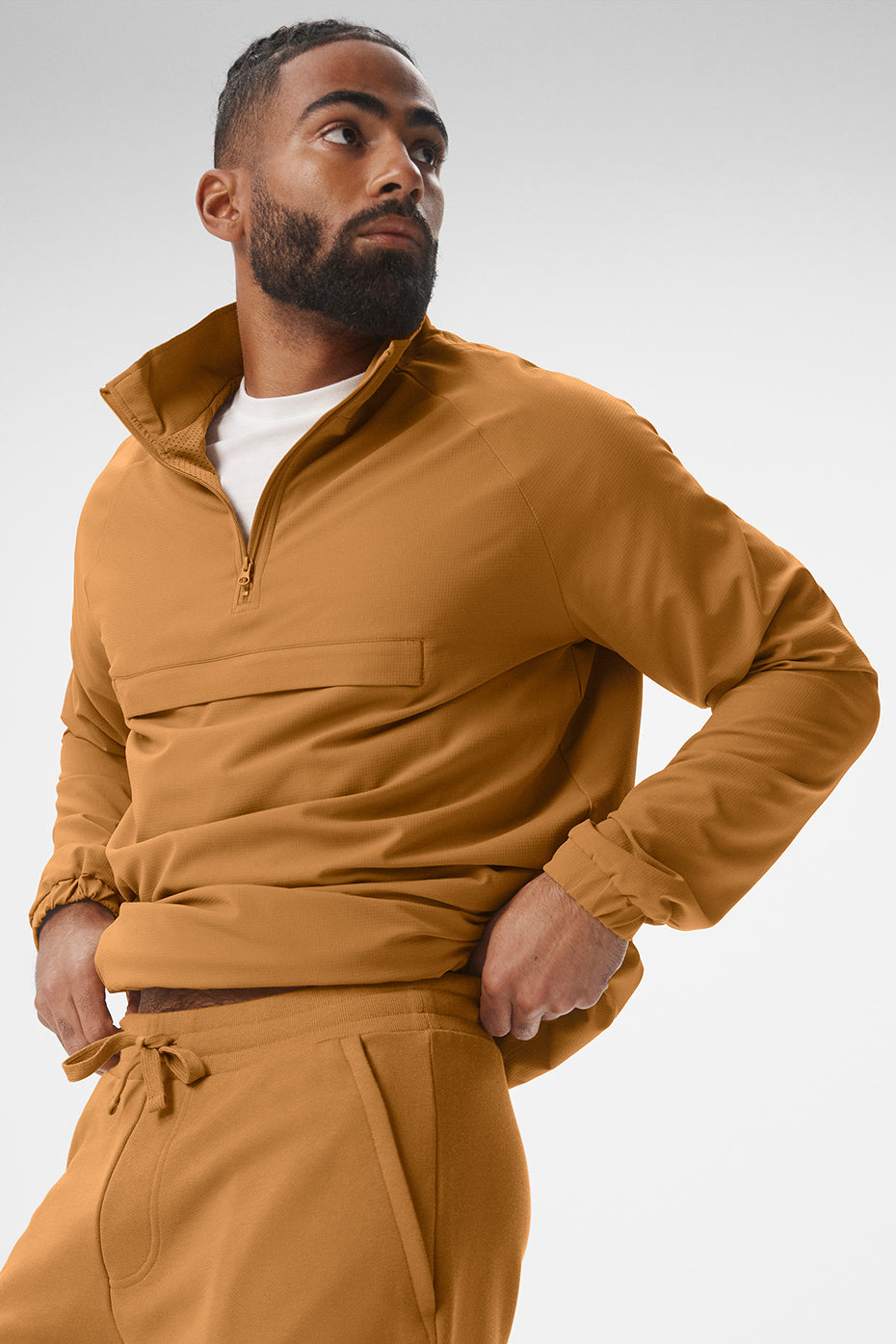 Ripstop 1 4 Zip On Set Jacket Toffee Alo Yoga