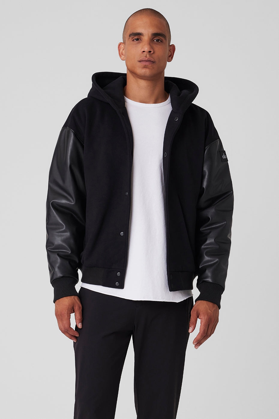 Select Hooded Bomber Jacket Black Alo Yoga