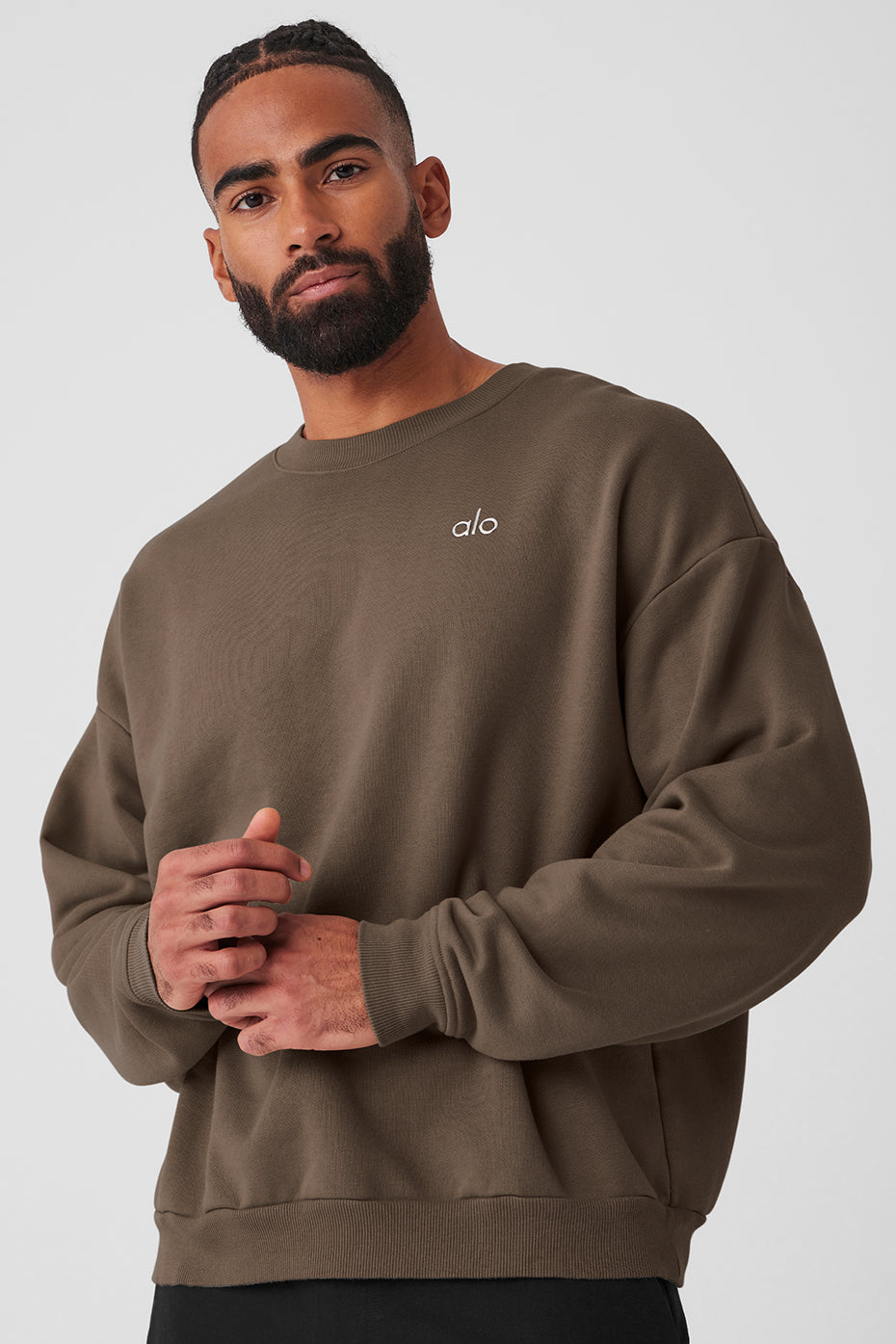 Accolade Crew Neck Pullover Olive Tree Alo Yoga