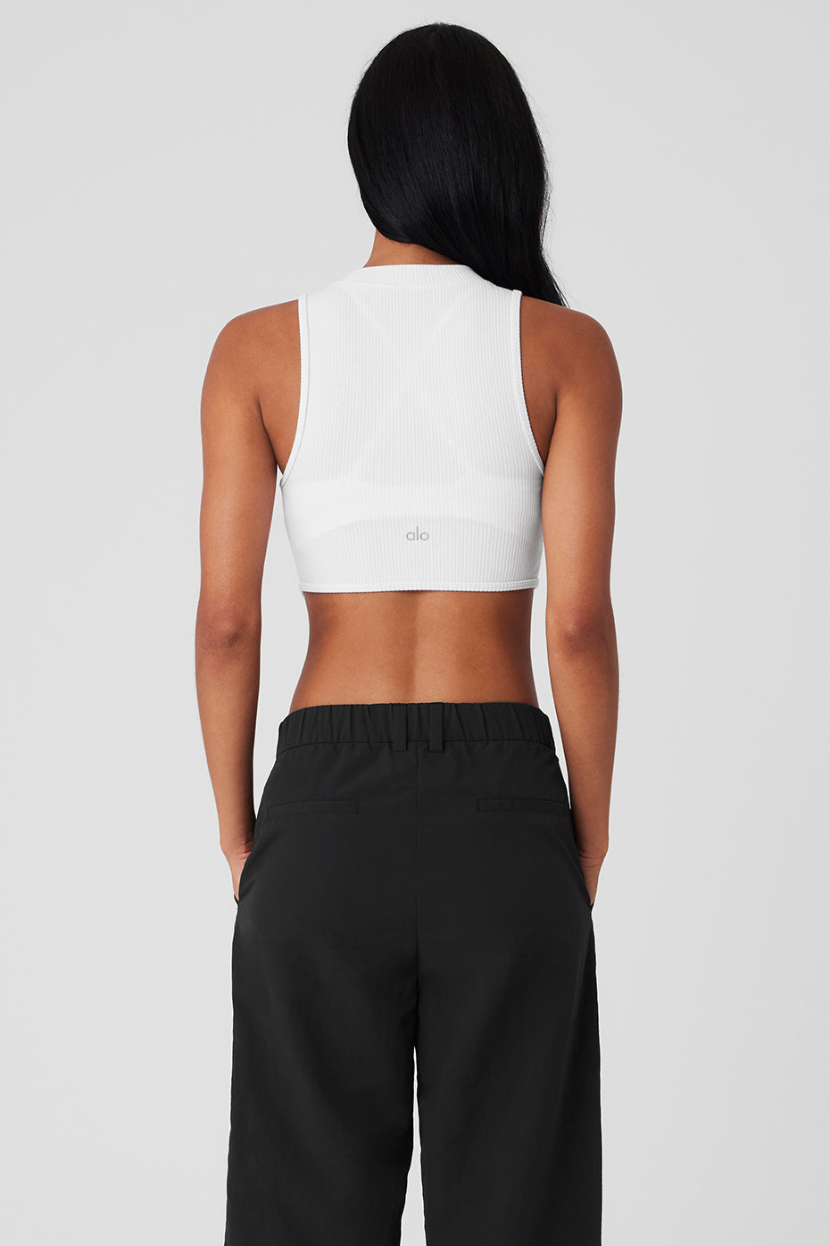 Wellness Rib Flaunt Tank - White | Alo Yoga