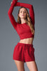 Alosoft Crop Finesse Long Sleeve - Bold Red