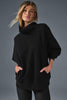 Hazy Mock Neck Pullover - Black