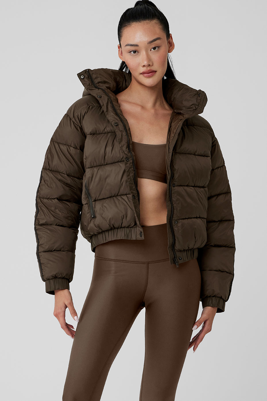 Aspen Love Puffer Jacket Espresso Alo Yoga