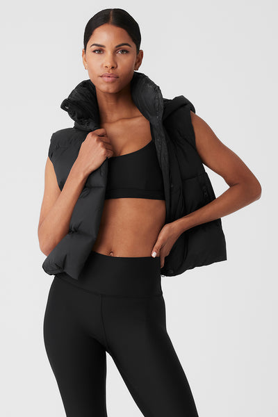 Gold Rush Puffer Vest Black Alo Yoga