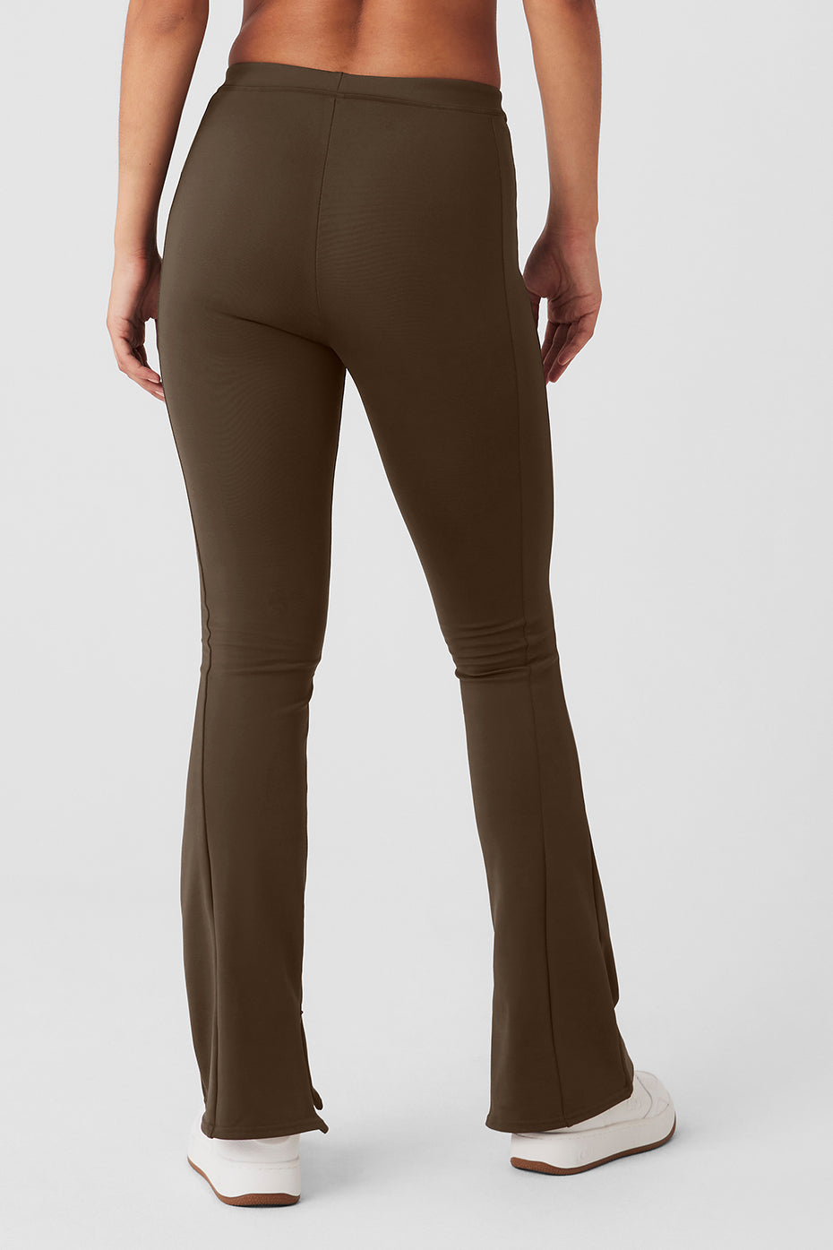 High-Waist 7/8 Zip It Flare Legging - Espresso | Alo Yoga