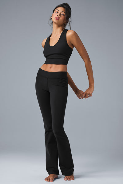 Airbrush Low-Rise Bootcut Legging - Black | Alo Yoga