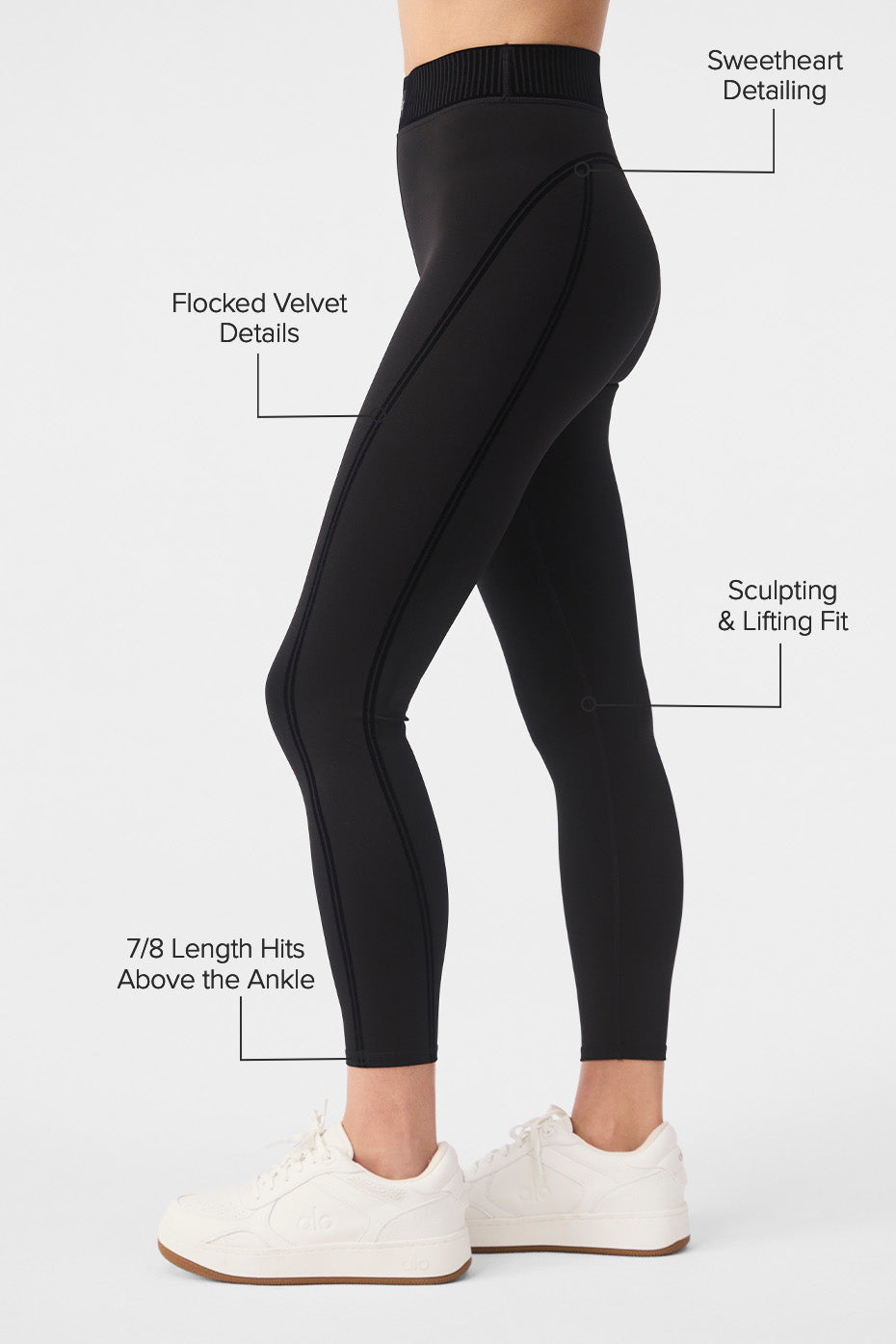 Airlift High-Waist 7/8 Line Up Legging - Black