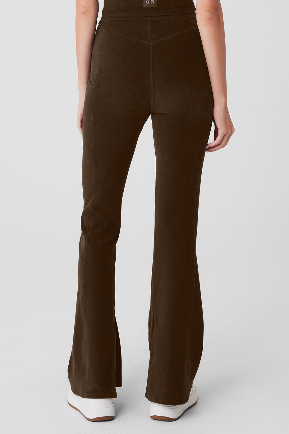 Micro Corduroy High Waist Winter Break Flare Pant Espresso Alo