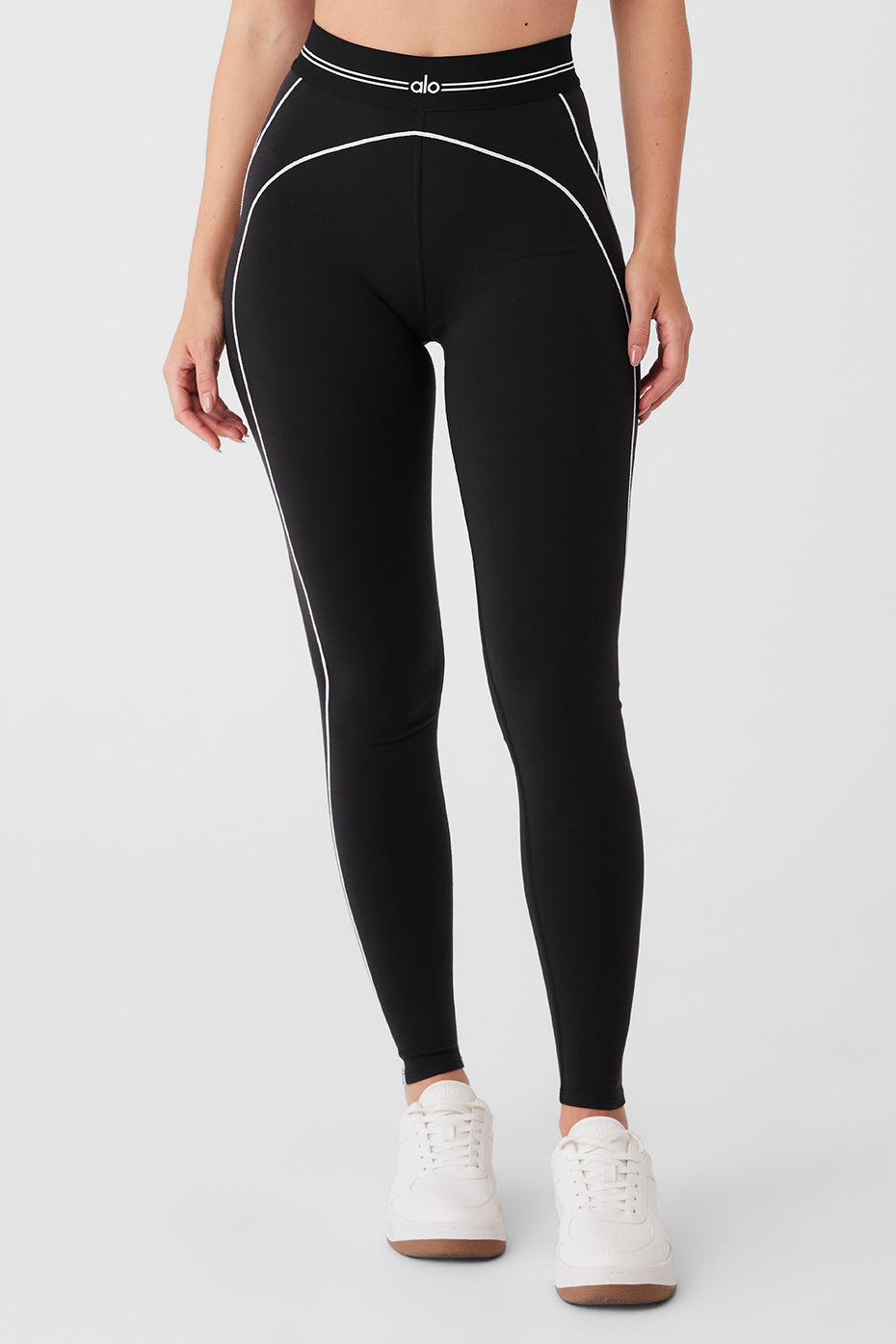 Airbrush High-Waist Heart Throb Legging - Black/White | Alo Yoga