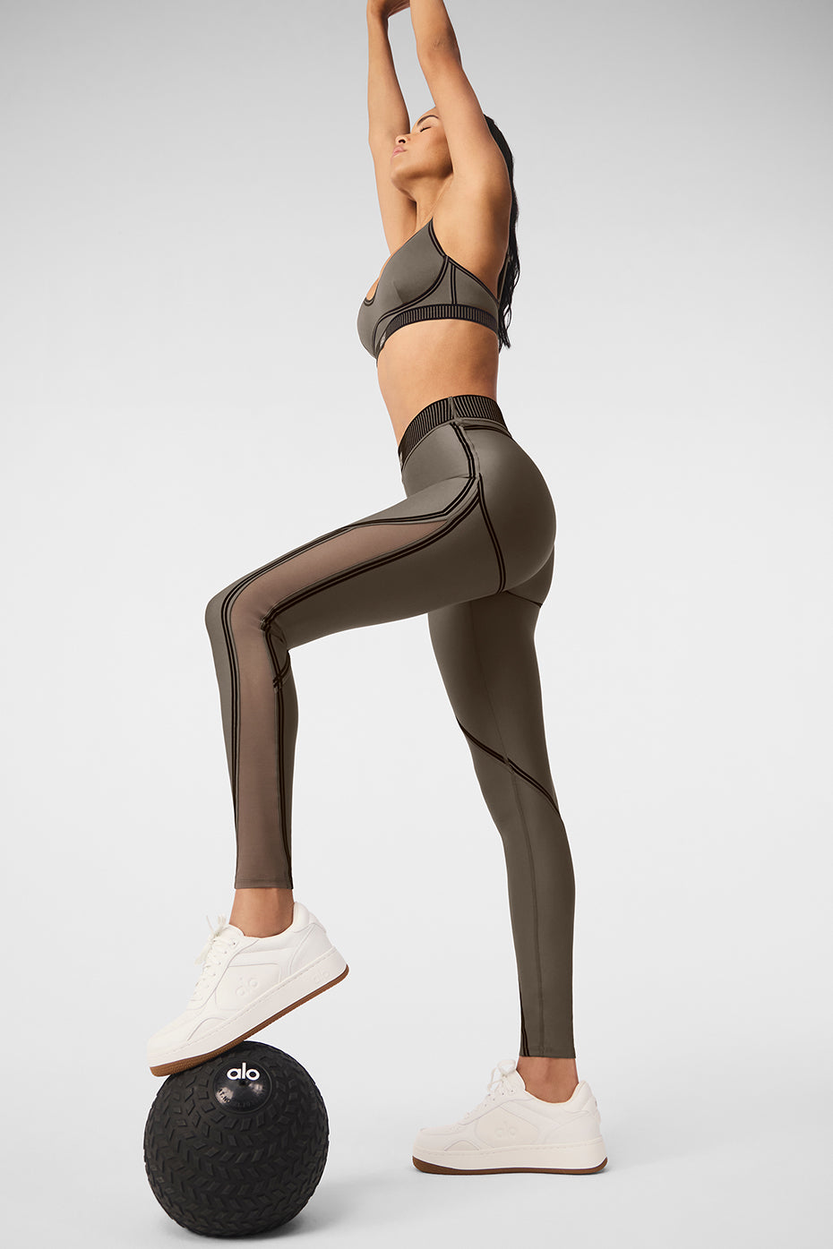 Alo Yoga Womens Mid-Rise Snakeskin Print Skinny Ankle Leggings Gray Si -  Shop Linda's Stuff